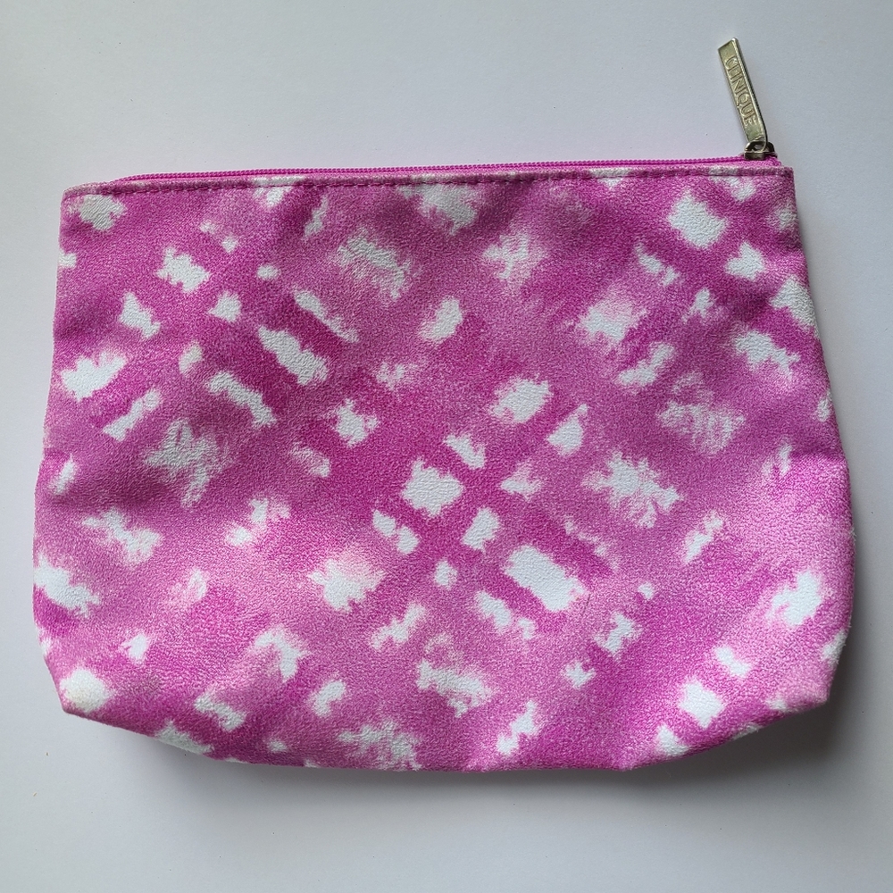 Clinique Pink & White Cosmetic Bag